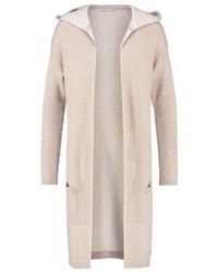 hellbeige Pullover mit einer Kapuze von Esprit