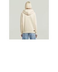 hellbeige Pullover mit einer Kapuze von G Star
