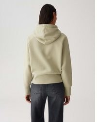 hellbeige Pullover mit einer Kapuze von Opus