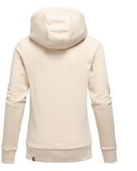 hellbeige Pullover mit einer Kapuze von REPUBLIX