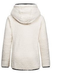 hellbeige Pullover mit einer Kapuze von REPUBLIX