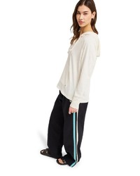 hellbeige Pullover mit einer Kapuze von Roxy