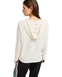 hellbeige Pullover mit einer Kapuze von Roxy
