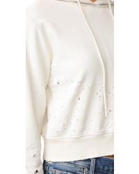hellbeige Pullover mit einer Kapuze von Cotton Citizen