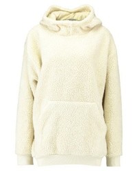 hellbeige Pullover mit einer Kapuze von Weekday
