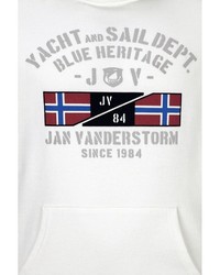hellbeige Pullover mit einer weiten Rollkragen von Jan Vanderstorm