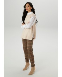 hellbeige Pullover von Aniston SELECTED