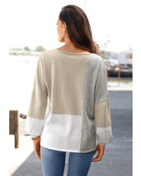 hellbeige Pullover von Lascana
