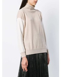 hellbeige Rollkragenpullover von Agnona