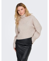 hellbeige Rollkragenpullover von Only