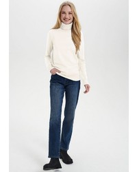 hellbeige Rollkragenpullover von Saint Tropez