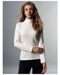 hellbeige Rollkragenpullover von Trigema