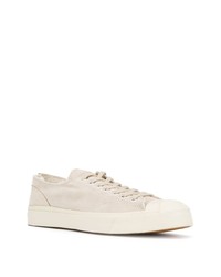 hellbeige Samt niedrige Sneakers von Converse