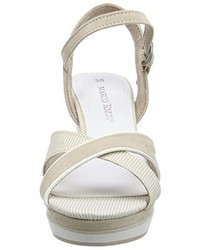 hellbeige Sandalen von Marco Tozzi