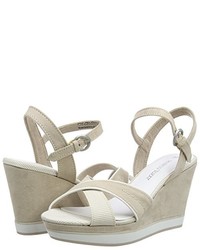 hellbeige Sandalen von Marco Tozzi