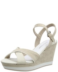 hellbeige Sandalen von Marco Tozzi