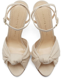 hellbeige Sandaletten von Charlotte Olympia