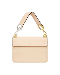 hellbeige Satchel-Tasche aus Leder von Fendi