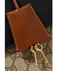 hellbeige Satchel-Tasche aus Segeltuch von Gucci
