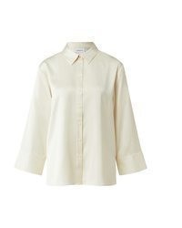 hellbeige Satin Bluse von Comma