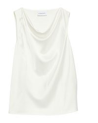 hellbeige Satin Bluse von Comma