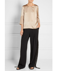 hellbeige Satin Bluse von Maiyet