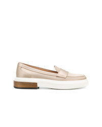 hellbeige Satin plateau Slippers