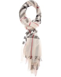 hellbeige Schal mit Schottenmuster von Burberry