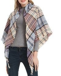 hellbeige Schal mit Schottenmuster von THE FASHION HOUSE