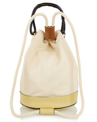 hellbeige Segeltuch Beuteltasche von Marni