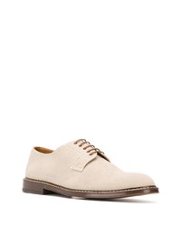 hellbeige Segeltuch Derby Schuhe von Doucal's