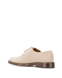 hellbeige Segeltuch Derby Schuhe von Doucal's