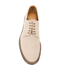 hellbeige Segeltuch Derby Schuhe von Doucal's