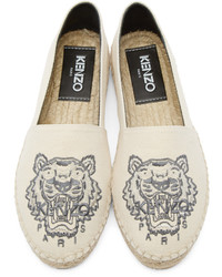 hellbeige Segeltuch Espadrilles von Kenzo