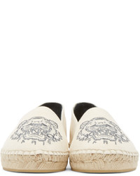 hellbeige Segeltuch Espadrilles von Kenzo