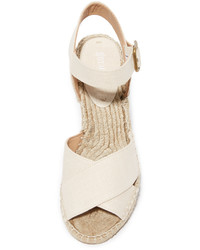 hellbeige Segeltuch Espadrilles von Soludos