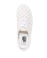 hellbeige Segeltuch niedrige Sneakers mit Karomuster von Vans