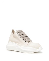 hellbeige Segeltuch niedrige Sneakers von Rick Owens DRKSHDW