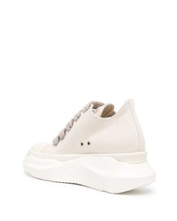 hellbeige Segeltuch niedrige Sneakers von Rick Owens DRKSHDW