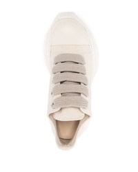 hellbeige Segeltuch niedrige Sneakers von Rick Owens DRKSHDW