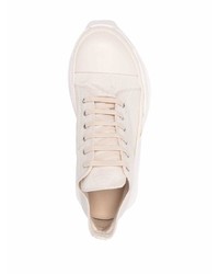 hellbeige Segeltuch niedrige Sneakers von Rick Owens DRKSHDW