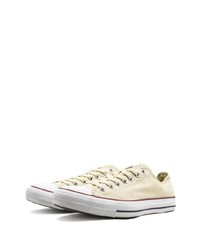 hellbeige Segeltuch niedrige Sneakers von Converse