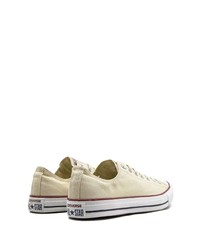 hellbeige Segeltuch niedrige Sneakers von Converse