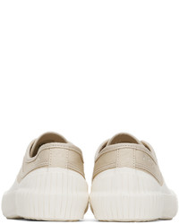 hellbeige Segeltuch niedrige Sneakers von A.P.C.