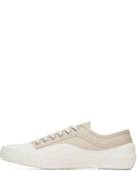 hellbeige Segeltuch niedrige Sneakers von A.P.C.