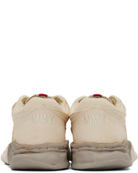 hellbeige Segeltuch niedrige Sneakers von Miharayasuhiro