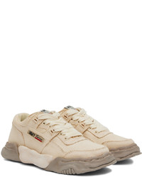 hellbeige Segeltuch niedrige Sneakers von Miharayasuhiro