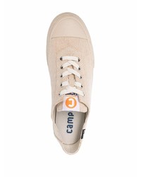 hellbeige Segeltuch niedrige Sneakers von Camper