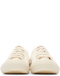 hellbeige Segeltuch niedrige Sneakers von Naked & Famous Denim