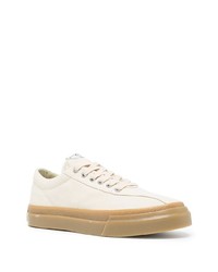 hellbeige Segeltuch niedrige Sneakers von Stepney Workers Club